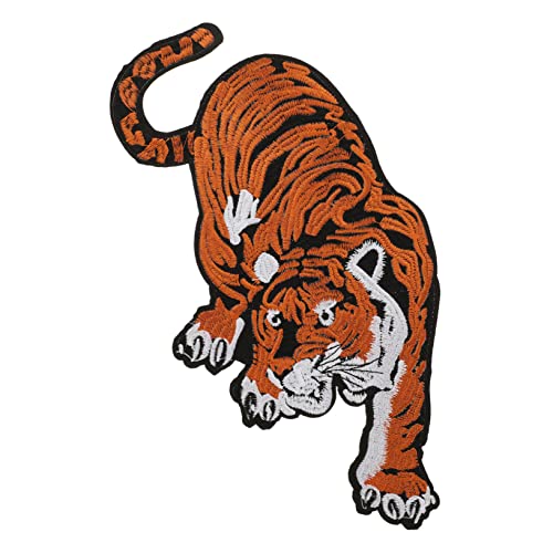 Gogogmee Tiger Aufnäher Gestickter Tier Patch zum Aufnähen für Kleidung DIY Handwerk Große Langlebige Applikation für Jacken Rucksäcke und Kreative Textilveredelung Gogogmee Tiger Aufnäher Gestickter Tier Patch zum Aufnähen für Kleidung DIY Handwerk Große Langlebige Applikation für Jacken Rucksäcke und Kreative Textilveredelung von Gogogmee