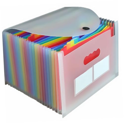 Gogogmee Transparente Fächermappe mit Deckel Fächer Regenbogen Erweiterbarer Aktenordner mit Beschriftung für Büro und Schule Gogogmee Transparente Fächermappe mit Deckel Fächer Regenbogen Erweiterbarer Aktenordner mit Beschriftung für Büro und Schule von Gogogmee