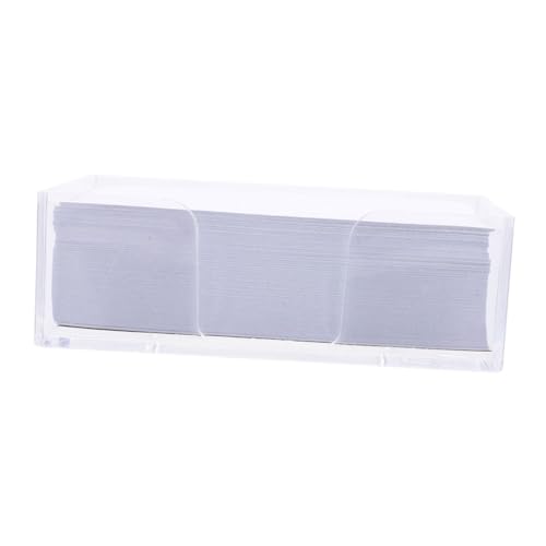 Gogogmee Transparente Notizzettelbox mit Weißem Memo-papier Klein und Tragbar mit Praktischem Ziehmechanismus für Büro Zuhause und Schule Vielseitiger Schreibblock für Notizen und von Gogogmee