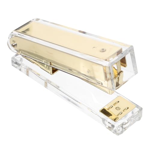 Gogogmee Transparenter Acryl Tischhefter Gold Handhefter Büro Heftgerät Praktisch für Schule Büro Zuhause Gogogmee Transparenter Acryl Tischhefter Gold Handhefter Büro Heftgerät Praktisch für Schule Büro Zuhause von Gogogmee