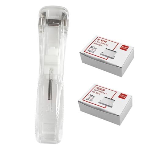Gogogmee Transparentes Büroklammer Clam Clip Spender und Wiederverwendbaren Metallklammern Nahtloser Hefter zum Sicheren Heften und Organisieren von Dokumenten für Schüler Zufällige Farbe Gogogmee Transparentes Büroklammer Clam Clip Spender und Wiederverwendbaren Metallklammern Nahtloser Hefter zum Sicheren Heften und Organisieren von Dokumenten für Schüler Zufällige Farbe von Gogogmee