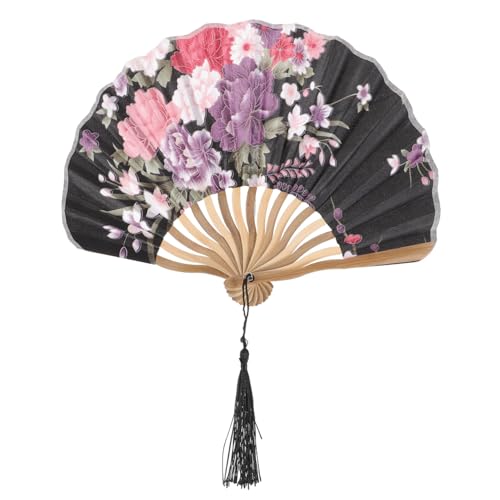 Gogogmee Vintage Faltfächer aus Holz Japanischer Handfächer Tragbar und Faltbar für Dekoration Partys Hochzeiten und Tanz Schwarz Gogogmee Vintage Faltfächer aus Holz Japanischer Handfächer Tragbar und Faltbar für Dekoration Partys Hochzeiten und Tanz Schwarz von Gogogmee