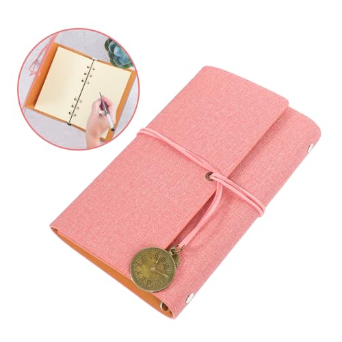 Gogogmee Vintage Notizbuch im Taschenformat Rosa Gebundenes Planer notizbuch mit Flexiblem Einband Multifunktionales Wochenplaner Terminplaner notizblock für Alltag Schule und Büro von Gogogmee