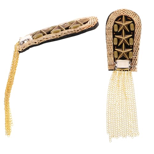 Gogogmee Vintage Schulterbrosche mit Metallfransen Dekorative Schulterklappen Elegantes Damen Schmuck accessoire für Hochzeit Party Cosplay und Festliche Anlässe Gogogmee Vintage Schulterbrosche mit Metallfransen Dekorative Schulterklappen Elegantes Damen Schmuck accessoire für Hochzeit Party Cosplay und Festliche Anlässe von Gogogmee