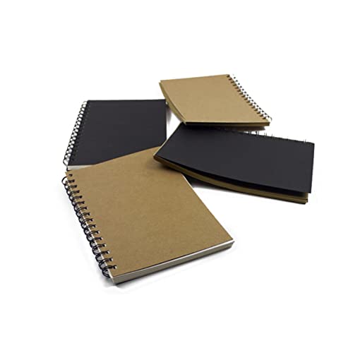 Gogogmee Vintage Skizzenbuch mit Spiralbindung Robuste Kraftpapier für Zeichnungen und Notizen Tragbar Retro Stil Perfektes für Kunstliebhaber von Gogogmee