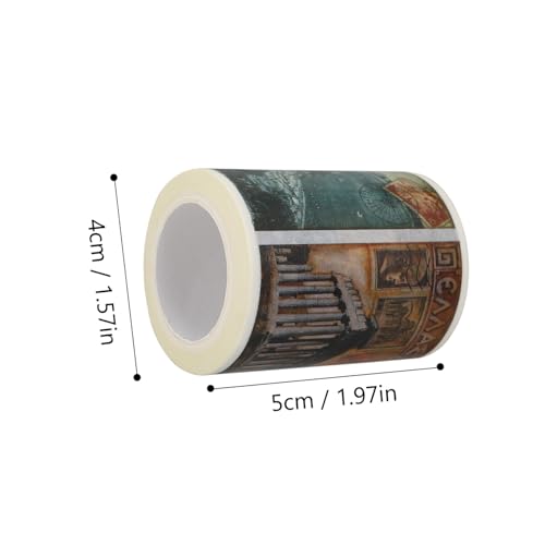 Gogogmee Washi Tape Vintage Briefmarken Motiv Selbstklebendes Dekoband für Scrapbooking Tagebücher Geschenkverpackung Handabreißbar Vielseitig für DIY Bastelprojekte von Gogogmee