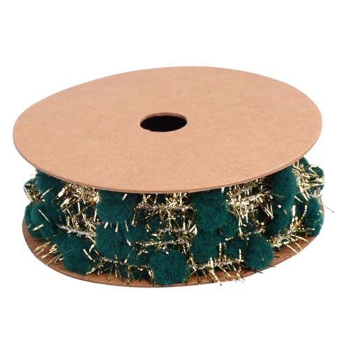 Gogogmee Weihnachtsbaum Deko Band mit Glitzer Pompons Grünes Drahtband für DIY Basteln Flauschiges Geschenkband und Festliche Schmuckgestaltung Gogogmee Weihnachtsbaum Deko Band mit Glitzer Pompons Grünes Drahtband für DIY Basteln Flauschiges Geschenkband und Festliche Schmuckgestaltung von Gogogmee