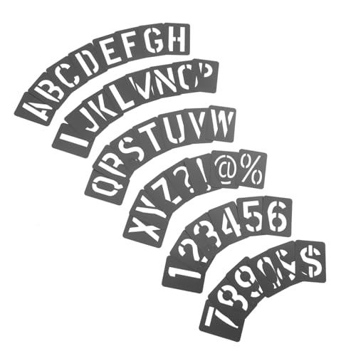 Gogogmee Wiederverwendbare PP Buchstabenschablonen für Sprühfarbe und Wandkunst Glatte Oberfläche Langlebig Geruchsneutral für DIY Möbel Wandgestaltung Gogogmee Wiederverwendbare PP Buchstabenschablonen für Sprühfarbe und Wandkunst Glatte Oberfläche Langlebig Geruchsneutral für DIY Möbel Wandgestaltung von Gogogmee