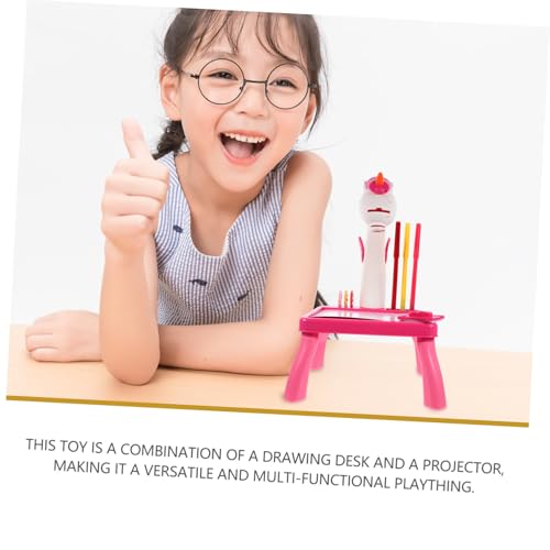 Gogogmee Zeichentisch mit Einhorn projektor Zeichentablett Abwischbar Robustes Sicheres Material Fördert Kreativität und Frühe Bildung für Jungen und Mädchen Interaktives Malspielzeug von Gogogmee