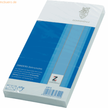 Gohrsmühle Gohrsmühle Briefumschläge DINlang 80g/qm VE=25 Stück weiß Gohrsmühle Gohrsmühle Briefumschläge DINlang 80g/qm VE=25 Stück weiß von Gohrsmühle