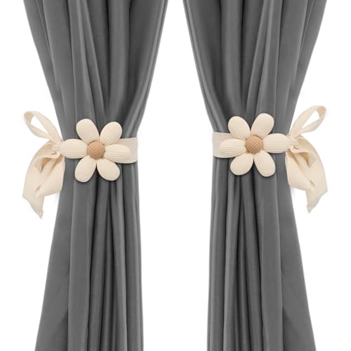 Gohytal 2 Stück Vorhang Raffhalter Gardinenband, Raffhalter für Vorhänge, Blumen Vorhang Seil Raffhalter Vorhang Baumwoll Seil Handstrick Raffhalter Vorhang Clips für Schlafzimmer Büro Dekoration Gohytal 2 Stück Vorhang Raffhalter Gardinenband, Raffhalter für Vorhänge, Blumen Vorhang Seil Raffhalter Vorhang Baumwoll Seil Handstrick Raffhalter Vorhang Clips für Schlafzimmer Büro Dekoration von Gohytal