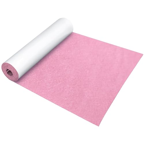 Gohytal 40x220cm Filz Selbstklebend Meterware, Klebefilz Selbstklebend, Selbstklebend Filzstoff, Nadelfilz, Bespannstoff aus Filz, Mehrzweckklebstoff für DIY Box Liner, Möbel, Rosa,1mm Dicke von Gohytal