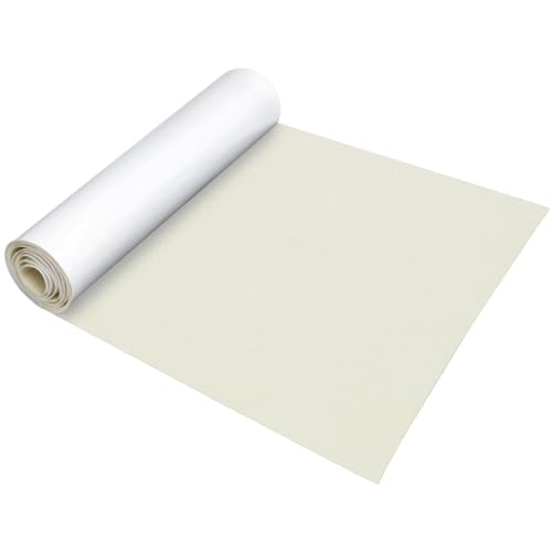 Gohytal 40x220cm Filz Selbstklebend Meterware, Klebefilz Selbstklebend Beige, Selbstklebend Filzstoff, Nadelfilz, Bespannstoff aus Filz, Mehrzweckklebstoff für DIY Box Liner, Möbel, Beige,1mm Dicke von Gohytal