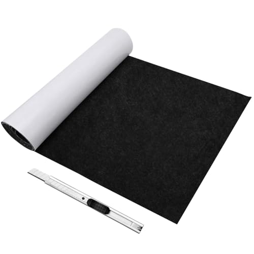 Gohytal Filz Selbstklebend 2mm, 40x220cm Selbstklebend Filzstoff Meterware, Selbstklebendes Filzmatte Selbstklebender Filz 2mm für Weihnachtsbasteleien Stühle Möbel Bodenschutz, Schwarz Gohytal Filz Selbstklebend 2mm, 40x220cm Selbstklebend Filzstoff Meterware, Selbstklebendes Filzmatte Selbstklebender Filz 2mm für Weihnachtsbasteleien Stühle Möbel Bodenschutz, Schwarz von Gohytal
