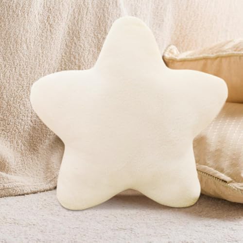 Kuschelkissen Sternkissen Kinder, Flauschiges Deko Kissen für Baby Kinderzimmer Mädchen Jungen, Stern Form Kinderkissen (30x30 cm), Weiches Dekokissen für Babys, Schlafzimmer Wohnzimmer Deko, Weiß Kuschelkissen Sternkissen Kinder, Flauschiges Deko Kissen für Baby Kinderzimmer Mädchen Jungen, Stern Form Kinderkissen (30x30 cm), Weiches Dekokissen für Babys, Schlafzimmer Wohnzimmer Deko, Weiß von Gohytal