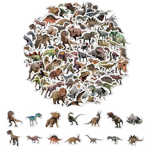 Goiern 100 Stück 100 Stück Dino Aufkleber Jurassische Dinosaurier Aufkleber für Kinder, Wasserdichte Vinyl Dino Aufkleber für Wasserflaschen, Scrapbook, Computer Jungen und Mädchen Goiern 100 Stück 100 Stück Dino Aufkleber Jurassische Dinosaurier Aufkleber für Kinder, Wasserdichte Vinyl Dino Aufkleber für Wasserflaschen, Scrapbook, Computer Jungen und Mädchen von Goiern