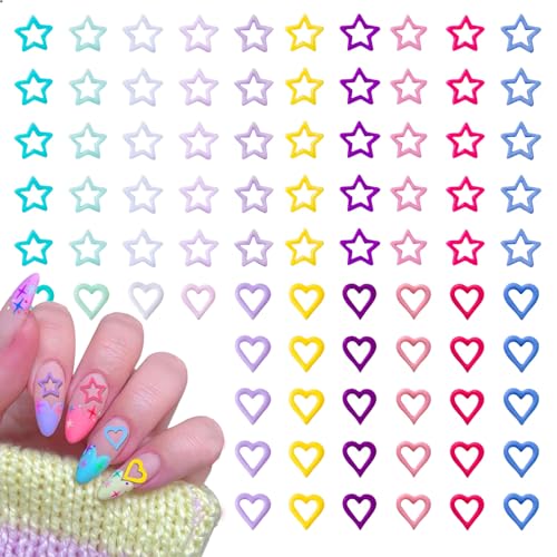 Goiern 200 Stück Nail Charms, Nail Art Charms 3D Buntes Harz Herz Sterne Nail Art Charms, Nagelkunst Dekorationen for Frauen Mädchen DIY Maniküre Zubehör Goiern 200 Stück Nail Charms, Nail Art Charms 3D Buntes Harz Herz Sterne Nail Art Charms, Nagelkunst Dekorationen for Frauen Mädchen DIY Maniküre Zubehör von Goiern