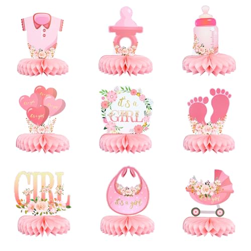 Goiern 9 Stück Rosa Baby Shower Dekorationen Waben Zentrumstücke für Mädchen Blumen Es ist EIN Mädchen Geschlechtsaufdeckung Tischzentrum Partyartikel Baby Mädchen Goiern 9 Stück Rosa Baby Shower Dekorationen Waben Zentrumstücke für Mädchen Blumen Es ist EIN Mädchen Geschlechtsaufdeckung Tischzentrum Partyartikel Baby Mädchen von Goiern