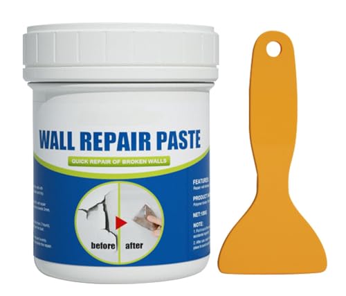 Gokame Homezo Trockenbau-Reparatur-Set, Trockenbau-Reparatur Kit mit Schaber, Wandreparatur Kit, Wandmangelagens für Wandlochfüller Risse Oberflächenreparatur, 100g/Stk (1Stk) von Gokame