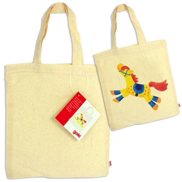 Baumwolltasche unbedruckt zum Bemalen als tolles Geschenk, 21x23cm Baumwolltasche unbedruckt zum Bemalen als tolles Geschenk, 21x23cm von Goki
