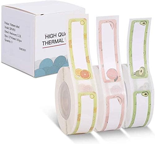 Goknu D30 Etikettiergerät Band, D30 3 Rollen Thermoklebeetikett Etiketten, 0.47" x 1.57"(12mm x 40mm), kompatibel mit dem geeignet fürZuhause,Büro,Schule,210/ Rolle von Goknu