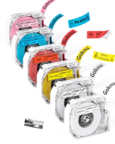 Goknu Tape Ersatz für Brother P Touch M Tape MK221 MK221sbz MK231,M950 Thermo Tape Kompatibel mit Brother PT-M95 PTM95 PT-70BM PT-65 PT-90 PT-80 PT-85 Etikettendrucker,12mm x 8m Schwarz auf 6 Farben Goknu Tape Ersatz für Brother P Touch M Tape MK221 MK221sbz MK231,M950 Thermo Tape Kompatibel mit Brother PT-M95 PTM95 PT-70BM PT-65 PT-90 PT-80 PT-85 Etikettendrucker,12mm x 8m Schwarz auf 6 Farben von Goknu