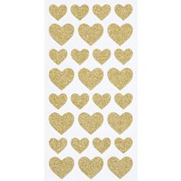 Glitzer-Sticker "Herzen" - Gold von Gold