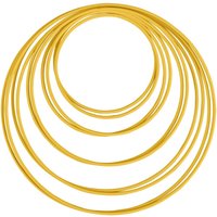 Metallring "Kreis", Goldfarben, 10er-Set von Gold