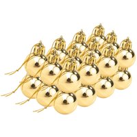 Weihnachtskugeln aus Kunststoff, 24 Stück - Gold-Glänzend von Othmar Decorations