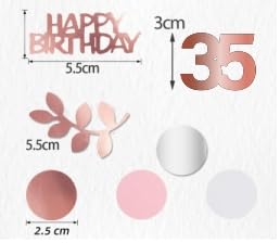 GoldRock 200 Stück Konfetti Geburtstag Tischdeko Rosegold (35 Geburtstag Konfetti, Rosegold) von GoldRock