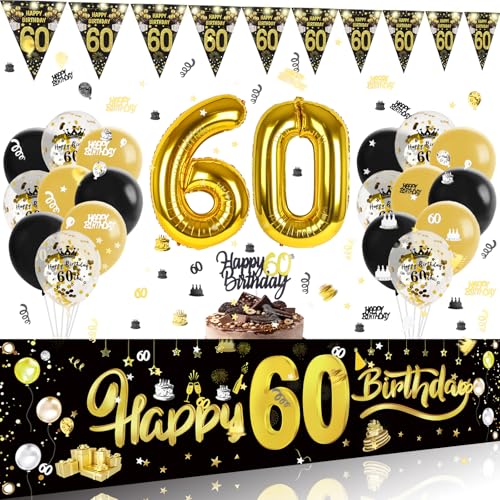Luftballon 60 Geburtstag Deko mit Lichterkette,Deko 60 Geburtstag Mann Banner,Kuchen Deko 60 Geburtstag Frau Deko Girlande,60. Geburtstag Deko Set,Konfetti 60 Geburtstag Luftballons Geburtstagsdeko 60 Luftballon 60 Geburtstag Deko mit Lichterkette,Deko 60 Geburtstag Mann Banner,Kuchen Deko 60 Geburtstag Frau Deko Girlande,60. Geburtstag Deko Set,Konfetti 60 Geburtstag Luftballons Geburtstagsdeko 60 von GoldRock