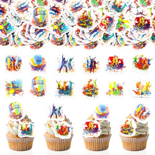 GoldRock 48 Stück Jugendweihe Tortendeko Essbar,Alles Gute zur Jugendweihe Deko Kuchen,Essbare Tortendeko Jugendweihe Mädchen Junge,Esspapier Jugendweihe Torten Deko,Cake Topper Jugendweihe Geschenke GoldRock 48 Stück Jugendweihe Tortendeko Essbar,Alles Gute zur Jugendweihe Deko Kuchen,Essbare Tortendeko Jugendweihe Mädchen Junge,Esspapier Jugendweihe Torten Deko,Cake Topper Jugendweihe Geschenke von GoldRock