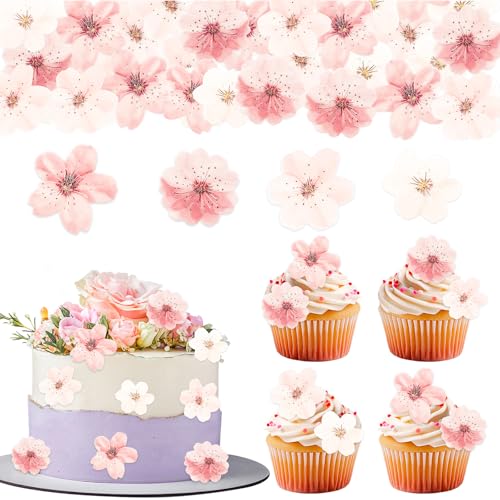 GoldRock Essbare Blüten Tortendeko,48 Stk Kirschblüten Deko Torte,Essbare Blumen für Torte,Esspapier Blumen Kuchen Deko,Blüten Tortendeko Essbar Hochzeit,Babyparty,Geburtstag, Zuckerblumen für Torten GoldRock Essbare Blüten Tortendeko,48 Stk Kirschblüten Deko Torte,Essbare Blumen für Torte,Esspapier Blumen Kuchen Deko,Blüten Tortendeko Essbar Hochzeit,Babyparty,Geburtstag, Zuckerblumen für Torten von GoldRock