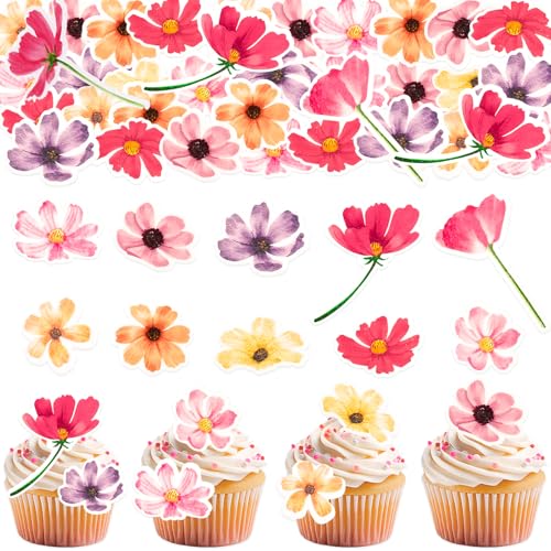 GoldRock Essbare Blüten Tortendeko, 52 Stück Essbare Blumen für Torte, Blüten Tortendeko Essbar für Hochzeit,Babyparty,Geburtstag, Esspapier Zuckerblumen für Torten,Blumen Deko Torte, Kuchendekoration GoldRock Essbare Blüten Tortendeko, 52 Stück Essbare Blumen für Torte, Blüten Tortendeko Essbar für Hochzeit,Babyparty,Geburtstag, Esspapier Zuckerblumen für Torten,Blumen Deko Torte, Kuchendekoration von GoldRock
