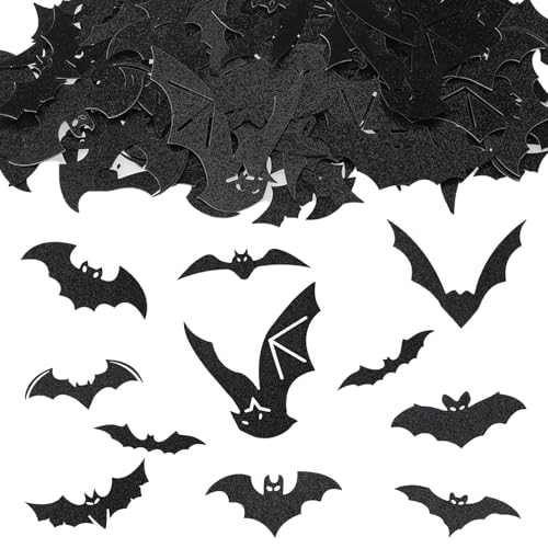 GoldRock Fledermaus Deko Halloween Tischdeko Groß 4,8-6 cm,100 Stück Fledermaus Konfetti Halloween Deko,Glitzer Fledermäuse Halloween Streudeko,Horror Halloween Party Deko,Streudeko Halloween Konfetti GoldRock Fledermaus Deko Halloween Tischdeko Groß 4,8-6 cm,100 Stück Fledermaus Konfetti Halloween Deko,Glitzer Fledermäuse Halloween Streudeko,Horror Halloween Party Deko,Streudeko Halloween Konfetti von GoldRock