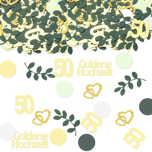 GoldRock Glitzer Goldene Hochzeit Deko Konfetti Groß,200 Stk Herzen Deko Goldene Hochzeit 50 Jahre,Tischdeko Goldenen Hochzeite Streudeko,Hochzeitsdeko Tisch Grün Gold,Herz Hochzeitsdekoration GoldRock Glitzer Goldene Hochzeit Deko Konfetti Groß,200 Stk Herzen Deko Goldene Hochzeit 50 Jahre,Tischdeko Goldenen Hochzeite Streudeko,Hochzeitsdeko Tisch Grün Gold,Herz Hochzeitsdekoration von GoldRock