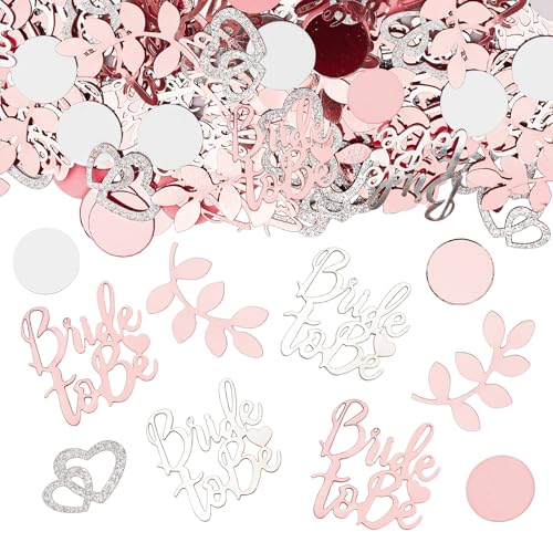 GoldRock 200 Stück Glitzer Konfetti Bride To Be Deko, Jga Deko Frauen Roségold, Junggesellenabschied Tischdeko, Jga Accessoires Frauen, Eukalyptus Streudeko Bride To Be Dekorationen,Jga Tischdeko Frau von GoldRock
