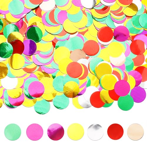 GoldRock Glitzer Konfetti Bunt Rund, 50g Confetti Gold Rot Grün Silber, Streudeko Hochzeit 1,5cm, Tischdeko Geburtstag, Konfetti Klein Bunt für Karneval Silberhochzeit Weihnachten Silvester Deko Party GoldRock Glitzer Konfetti Bunt Rund, 50g Confetti Gold Rot Grün Silber, Streudeko Hochzeit 1,5cm, Tischdeko Geburtstag, Konfetti Klein Bunt für Karneval Silberhochzeit Weihnachten Silvester Deko Party von GoldRock