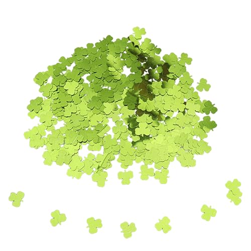 GoldRock Kleeblatt Deko Glücksklee Konfetti Grün,600 Stk Kleeblatt Glücksbringer Streudeko,Tischdeko Geburtstag,Silvester Deko 2024,St Patricks Day Deko Confetti,Glücksbringer Kleeblatt Glückssteine von GoldRock