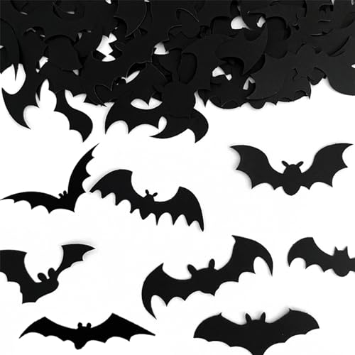 GoldRock Halloween Tischdeko Fledermaus Deko Konfetti Groß,100 Stück Fledermaus Tischdeko Schwarz,5 Größen Halloween Dekoration Streudeko,Halloween Party Confetti,Fledermaus Horror Desktop Dekoration GoldRock Halloween Tischdeko Fledermaus Deko Konfetti Groß,100 Stück Fledermaus Tischdeko Schwarz,5 Größen Halloween Dekoration Streudeko,Halloween Party Confetti,Fledermaus Horror Desktop Dekoration von GoldRock
