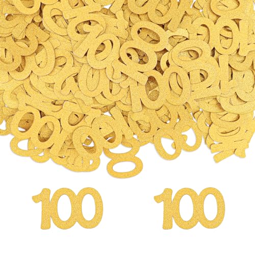 GoldRock Konfetti 100 Geburtstag Deko Groß 4,9×2,8cm,100 Stk Glitzer Tischdeko Gold Deko 100. Geburtstag Mann Frau,Streudeko 100. Geburtstag Deko,100 Geburtstag Mann Deko,Geburtstagsdeko 100 Jahre GoldRock Konfetti 100 Geburtstag Deko Groß 4,9×2,8cm,100 Stk Glitzer Tischdeko Gold Deko 100. Geburtstag Mann Frau,Streudeko 100. Geburtstag Deko,100 Geburtstag Mann Deko,Geburtstagsdeko 100 Jahre von GoldRock