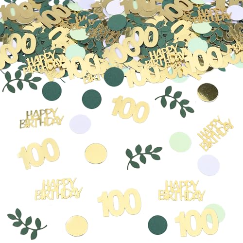 GoldRock Konfetti 100 Geburtstag Deko Grün,200 Stück Tischdeko 100 Geburtstag Frauen Männer,100er Streudeko Geburtstag Gold,100. Geburtstag Deko,Deko 100 Geburtstag Mann Frau,100 Jahre Confetti Groß GoldRock Konfetti 100 Geburtstag Deko Grün,200 Stück Tischdeko 100 Geburtstag Frauen Männer,100er Streudeko Geburtstag Gold,100. Geburtstag Deko,Deko 100 Geburtstag Mann Frau,100 Jahre Confetti Groß von GoldRock