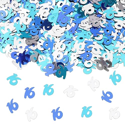 GoldRock Konfetti 16. Geburtstag Männer Frauen Deko Blau, Tischdeko 16 Geburtstag, Streudeko 16 Geburtstag,16er Geburtstag Confetti GoldRock Konfetti 16. Geburtstag Männer Frauen Deko Blau, Tischdeko 16 Geburtstag, Streudeko 16 Geburtstag,16er Geburtstag Confetti von GoldRock