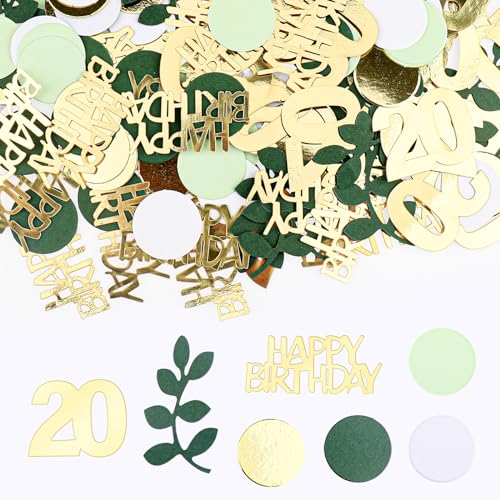 GoldRock Konfetti 20 Geburtstag Deko Grün Gold,200 Stk Tischdeko Geburtstag 20 Jahre,Streudeko 20. Geburtstag Deko,Geburtstagsdeko 20er,Deko 20. Geburtstag Mann Frau,Confetti Geburtstag Junge Mädchen GoldRock Konfetti 20 Geburtstag Deko Grün Gold,200 Stk Tischdeko Geburtstag 20 Jahre,Streudeko 20. Geburtstag Deko,Geburtstagsdeko 20er,Deko 20. Geburtstag Mann Frau,Confetti Geburtstag Junge Mädchen von GoldRock