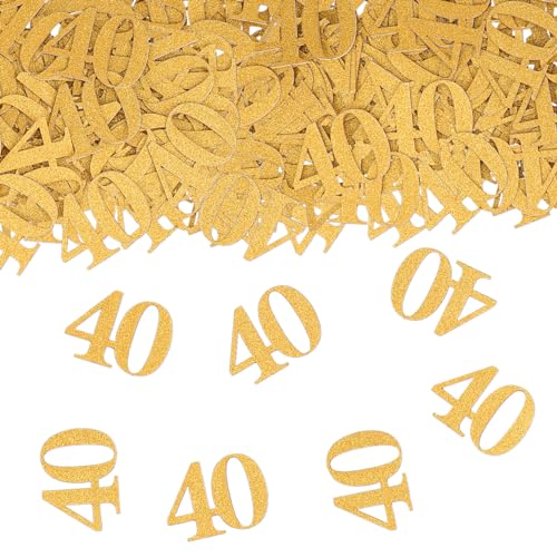 GoldRock Konfetti 40 Geburtstag Deko Groß 3,5x2,5cm, 100 Stück Tischdeko 40. Geburtstag Deko Gold, Deko 40 Geburtstag Mann Frau, Streudeko Geburtstag 40er, Luftschlangen 40 Geburtstag Männer Frauen GoldRock Konfetti 40 Geburtstag Deko Groß 3,5x2,5cm, 100 Stück Tischdeko 40. Geburtstag Deko Gold, Deko 40 Geburtstag Mann Frau, Streudeko Geburtstag 40er, Luftschlangen 40 Geburtstag Männer Frauen von GoldRock