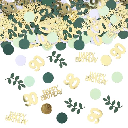 GoldRock Konfetti 90 Geburtstag Deko Grün,200 Stück Tischdeko 90 Geburtstag Frauen Männer,90er Streudeko Geburtstag Gold,90. Geburtstag Deko Confetti,Deko 90 Geburtstag Mann Frau,90 Jahre Dekoration GoldRock Konfetti 90 Geburtstag Deko Grün,200 Stück Tischdeko 90 Geburtstag Frauen Männer,90er Streudeko Geburtstag Gold,90. Geburtstag Deko Confetti,Deko 90 Geburtstag Mann Frau,90 Jahre Dekoration von GoldRock