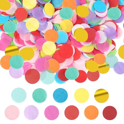 GoldRock Konfetti Groß 2.5cm, 6000 Stück Bunt Konfetti, Rund Konfetti Geburtstag, Glitzer Tischdeko Konfettikanone, Streudeko Hochzeit, Papier Konfetti für Weihnachten,Karneval,Taufe,Baby Shower Party GoldRock Konfetti Groß 2.5cm, 6000 Stück Bunt Konfetti, Rund Konfetti Geburtstag, Glitzer Tischdeko Konfettikanone, Streudeko Hochzeit, Papier Konfetti für Weihnachten,Karneval,Taufe,Baby Shower Party von GoldRock