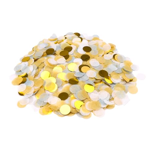 GoldRock Konfetti Hochzeit Geburtstag, 6000 Stk Streudeko Bunt, Tischdeko Gold, Konfettikanone Papier, Luftschlangen für Karneval, Taufe, Weihnachten, Silvester Deko GoldRock Konfetti Hochzeit Geburtstag, 6000 Stk Streudeko Bunt, Tischdeko Gold, Konfettikanone Papier, Luftschlangen für Karneval, Taufe, Weihnachten, Silvester Deko von GoldRock