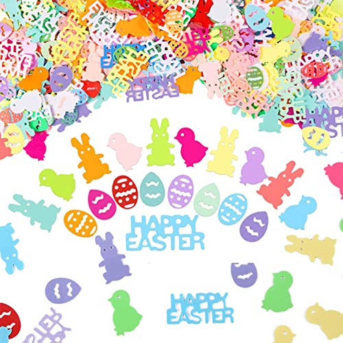 GoldRock Konfetti Ostern Deko Tisch, Streudeko Ostern, Happy Easter Tischdeko, Ostern Dekoration,Frohe Ostern Deko mit Hühnern,Kaninchen,Eiern Elemente,Ostern Geschenke Basteln,Osterdeko für Draußen GoldRock Konfetti Ostern Deko Tisch, Streudeko Ostern, Happy Easter Tischdeko, Ostern Dekoration,Frohe Ostern Deko mit Hühnern,Kaninchen,Eiern Elemente,Ostern Geschenke Basteln,Osterdeko für Draußen von GoldRock