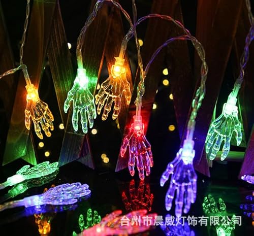 GoldRock Lichterkette (Farbige Skeletthand, 3M 20 LED) von GoldRock